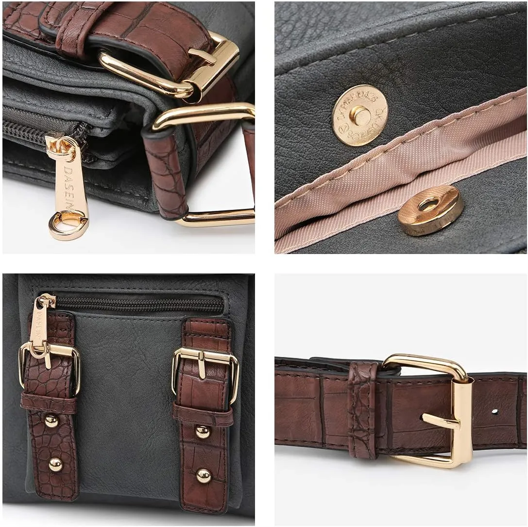 Dasein Women Lightweight Crossbody Bags Soft Vegan Leather Messenger Bag Shoulder Bag Travel Purse