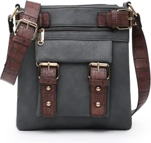 Dasein Women Lightweight Crossbody Bags Soft Vegan Leather Messenger Bag Shoulder Bag Travel Purse