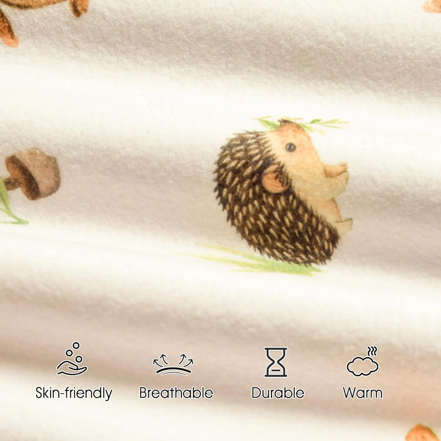 david's kids Micro Fleece Baby Sleep Sack 6-12 Months, Warm Baby Wearable Blankets with 2-Way Zipper, 2 Pack Sleeping Bags for Infant Newborn Boys Girls Neutral, Medium Size, Forest/Woodland Animals