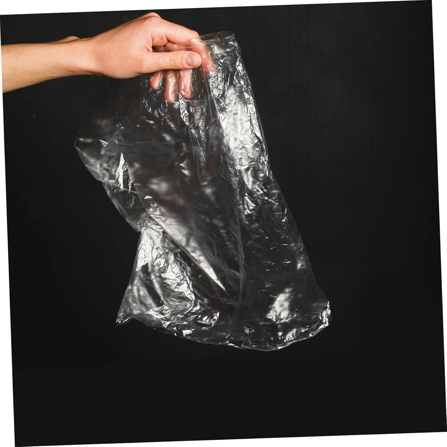 DECHOUS 200Pcs Disposable Pe Flat Open Poly Bags Plastic Garbage Bags for Heavy Clean Ups for Home Grocery and Outdoor Use Odorless and Lightweight