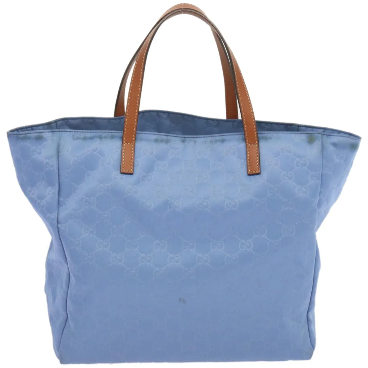 Detailed Vibrant Bag Tote GG Blue Canvas Gucci