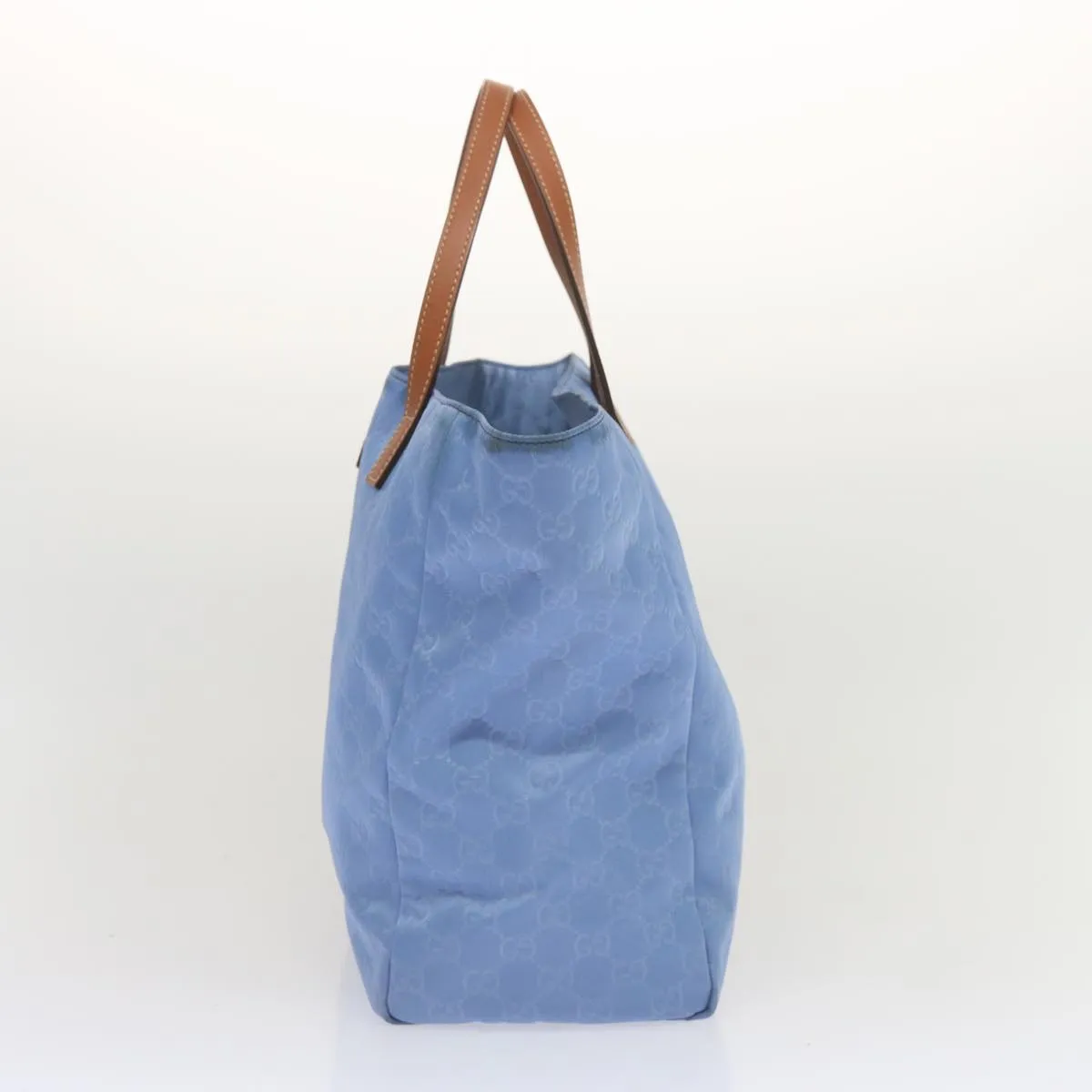 Detailed Vibrant Bag Tote GG Blue Canvas Gucci