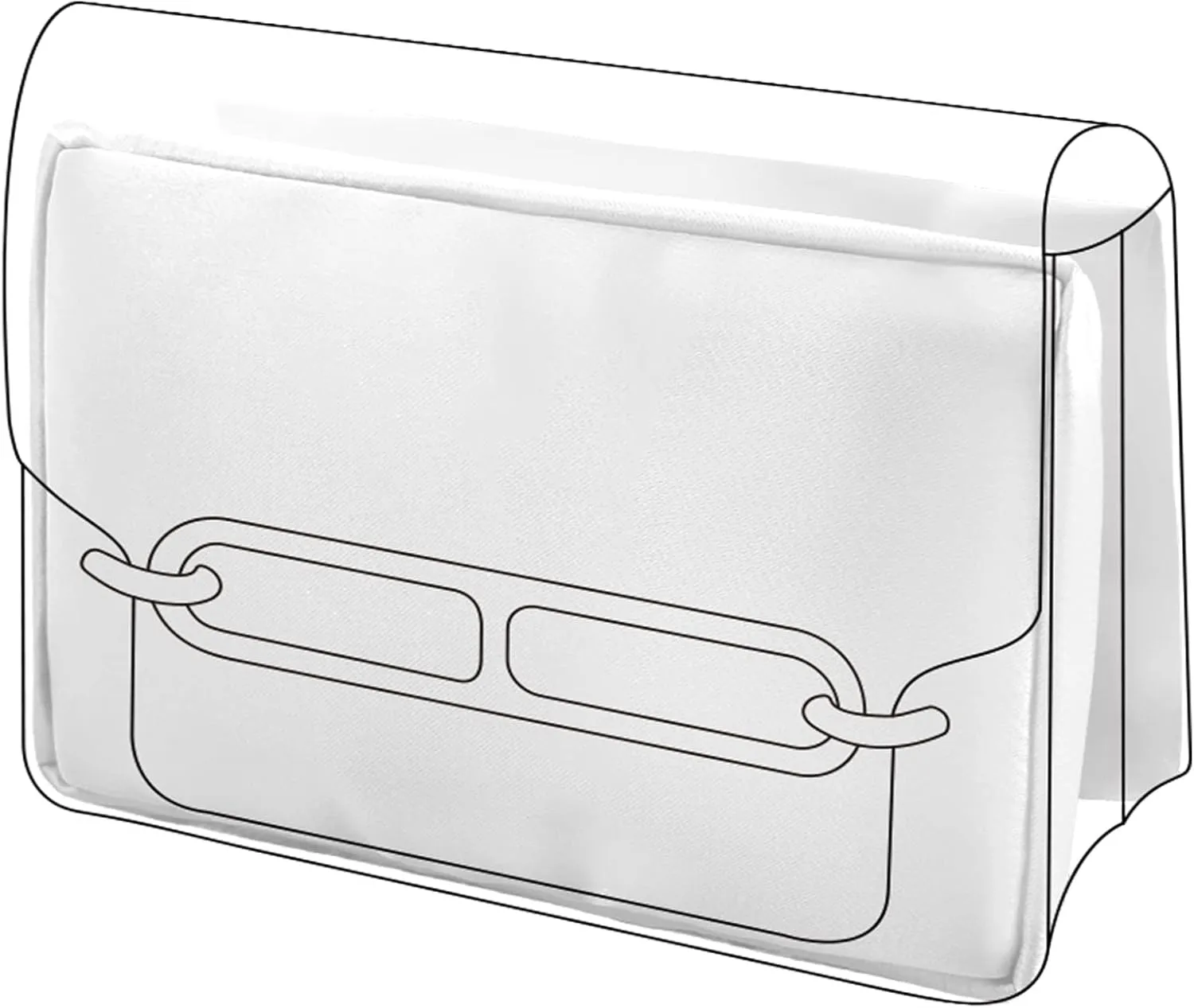 DGAZ Purse Pillow Insert for Hermes Roulis bags, Memory Foam, Silky Pillow Shaper for Luxury Handbags(White,Roulis18)
