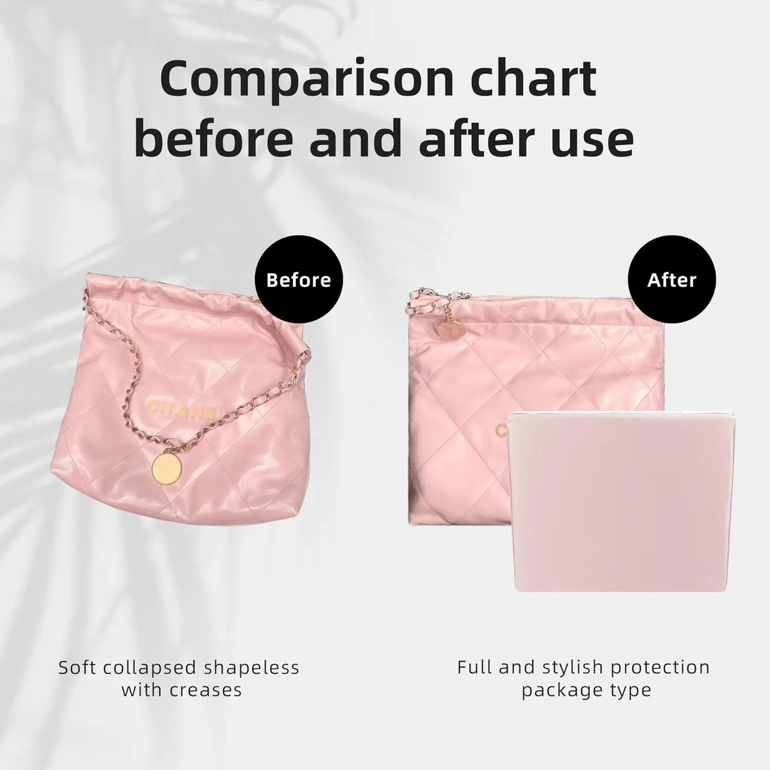 DGAZ Purse Pillow Shaper Insert for Chanel 22 Bags, Silky Pillow Shaper for Luxury Handbags(Pink,Mini)