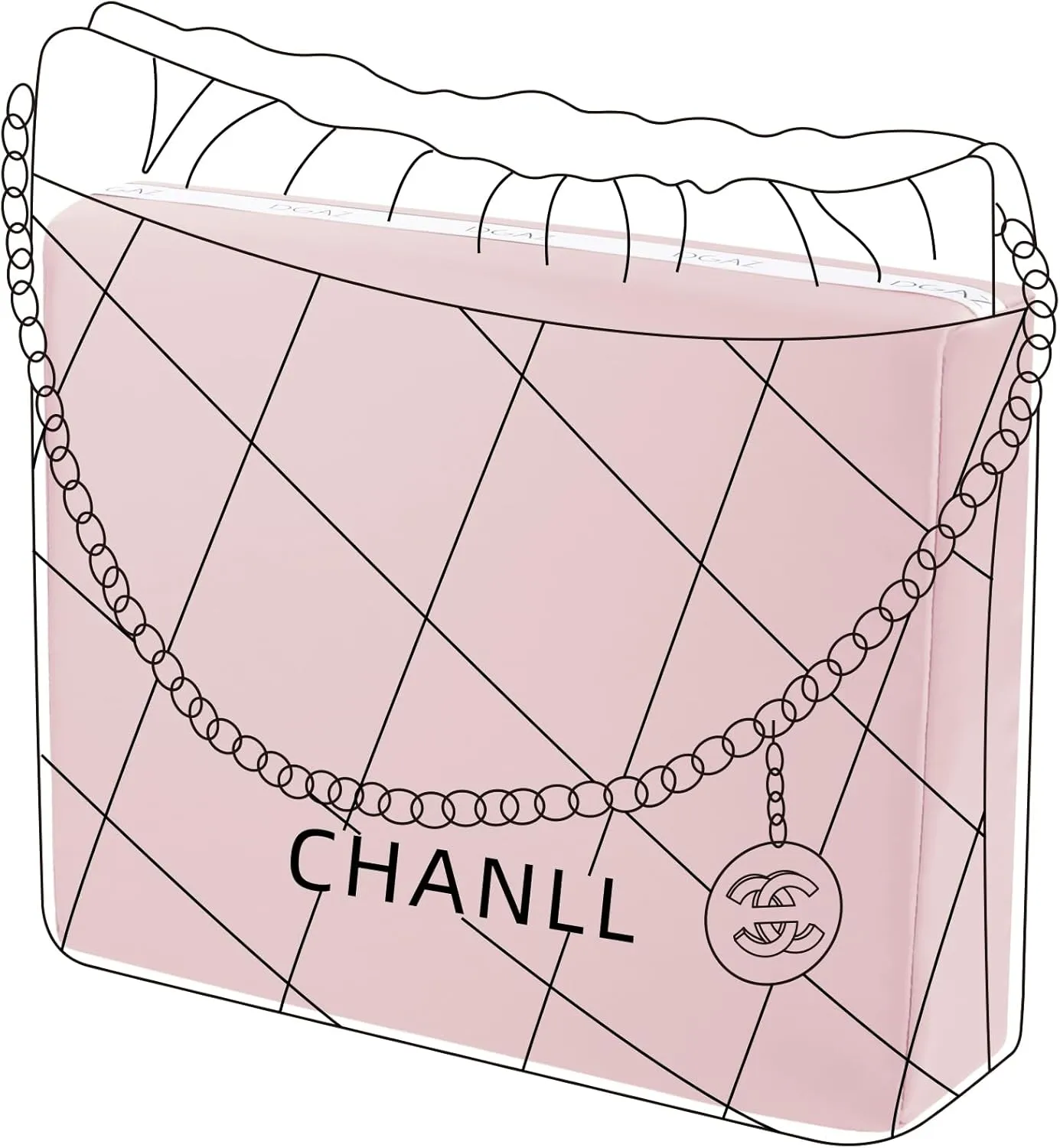 DGAZ Purse Pillow Shaper Insert for Chanel 22 Bags, Silky Pillow Shaper for Luxury Handbags(Pink,Mini)