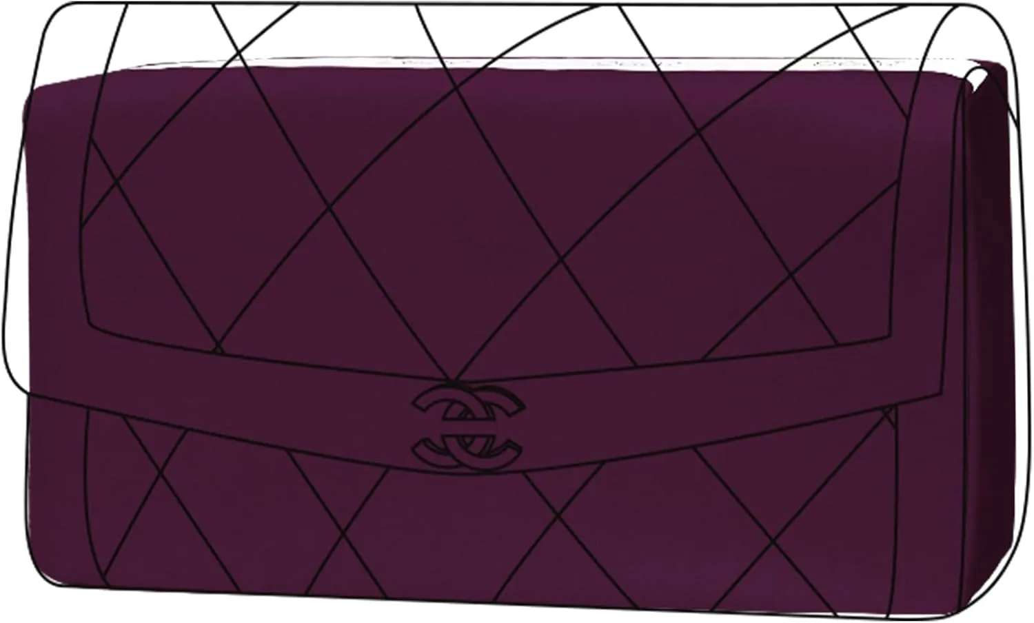 DGAZ Purse Pillow Shaper Insert for Chanel Diana Bag, Silky Pillow Shaper for Luxury Handbags(Fuchsia,Medium)