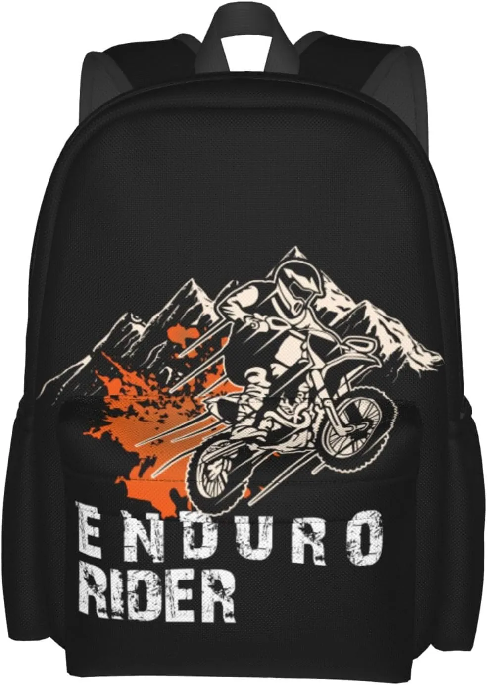 Dirt Bike Motocross Flying Jump Enduro Rider Backpack Casual Laptop Backpack Large Capacity Double Shoulder Bag Travel Daypack For Women Men