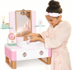 Disney Princess Style Collection Girls Deluxe Day Spa with Realistic Steamer, Play Skincare Essentials & Real Running Water, 20  Pieces