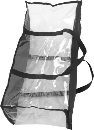 DOITOOL Large Capacity Transparent Book Storage Bag Clear Organizing Bin for Books Handheld Design for Easy Transport for School Travel Office and Home Use
