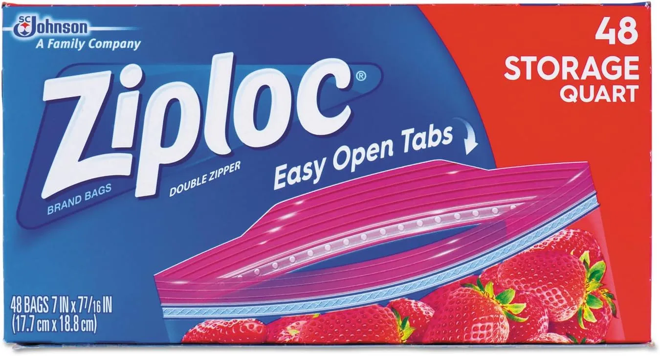 Double Zipper Food Bags in Clear