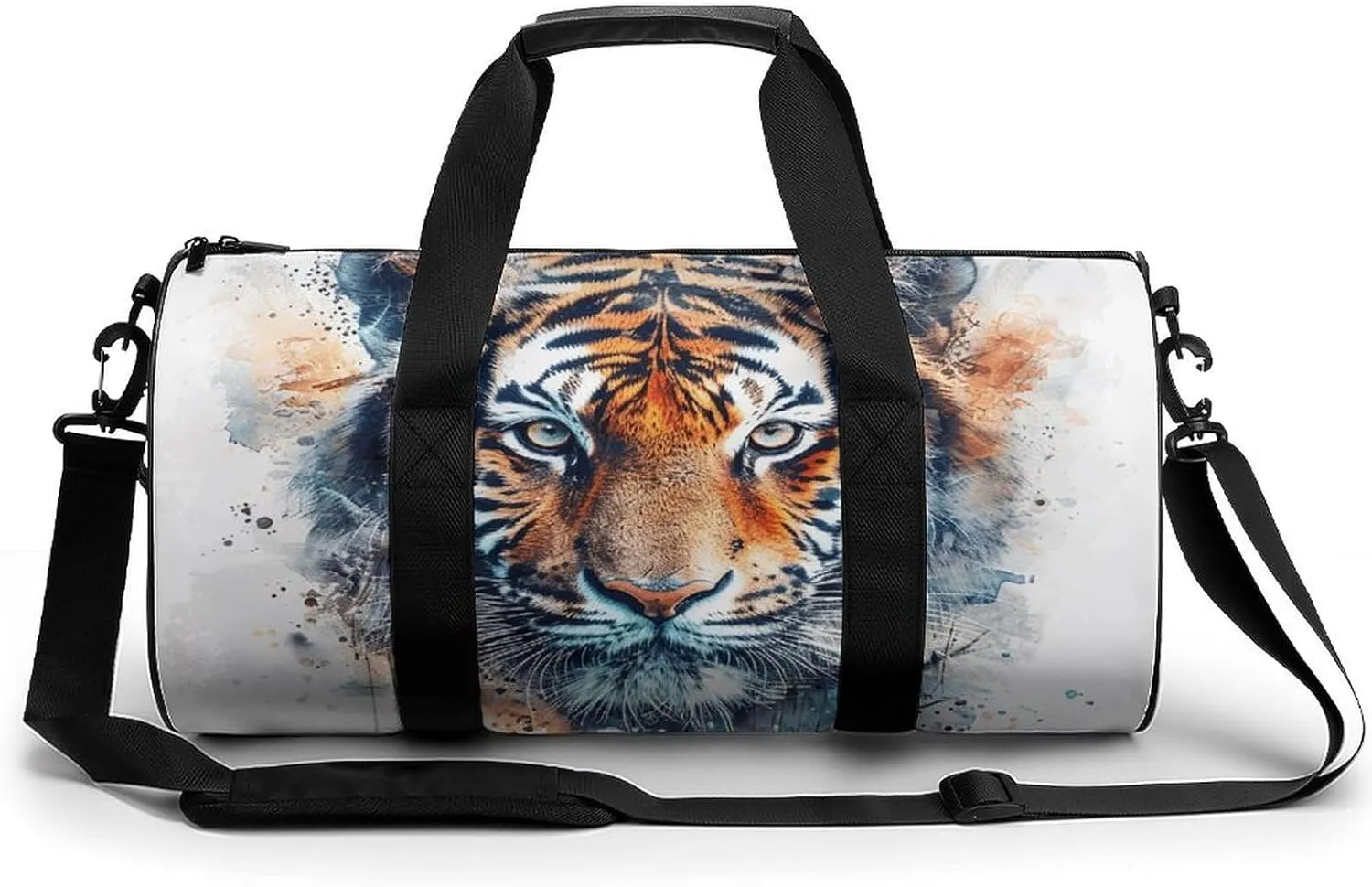 Draw A Tiger Face Gym Bag Sport Gym Tote Bag Lightweight Duffle Bag Carry On Weekender Bags for Women Men