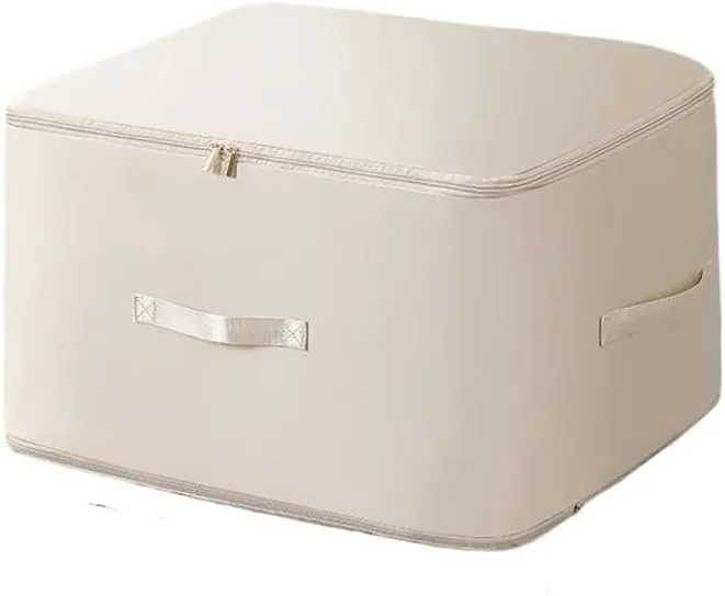 Dustproof And Moisture-Proof Compression Storage Bag Quilt Compression Organizer Bag Large Capacity Clothes Luggage Moving Bag(Beige*2,XL)