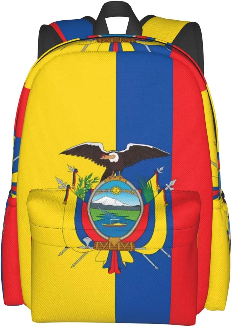 Ecuador Ecuadorian Flag Backpack Large Capacity Backpack Lightweight Double Shoulder Bag For Women Men Travel