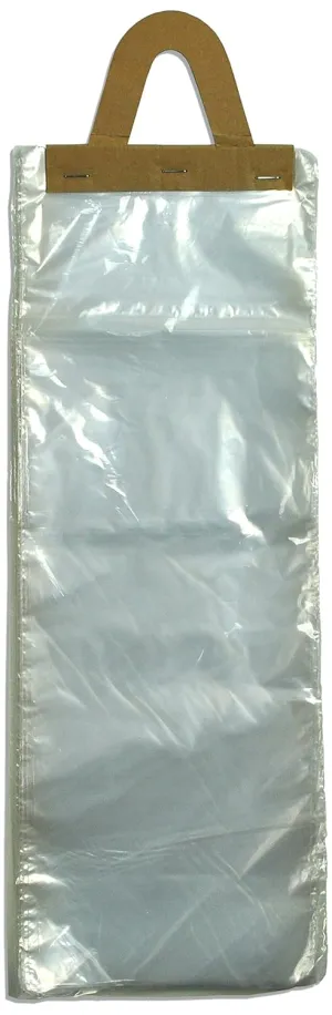 Elkay D21N 0.65 mil Polypropylene Newspaper Bag on Header, 7 1/2" x 21", Clear (Pack of 2000)