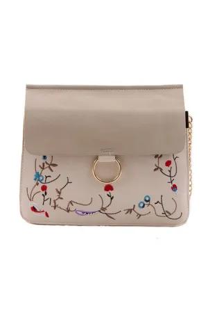 Embroidered Floral Purse