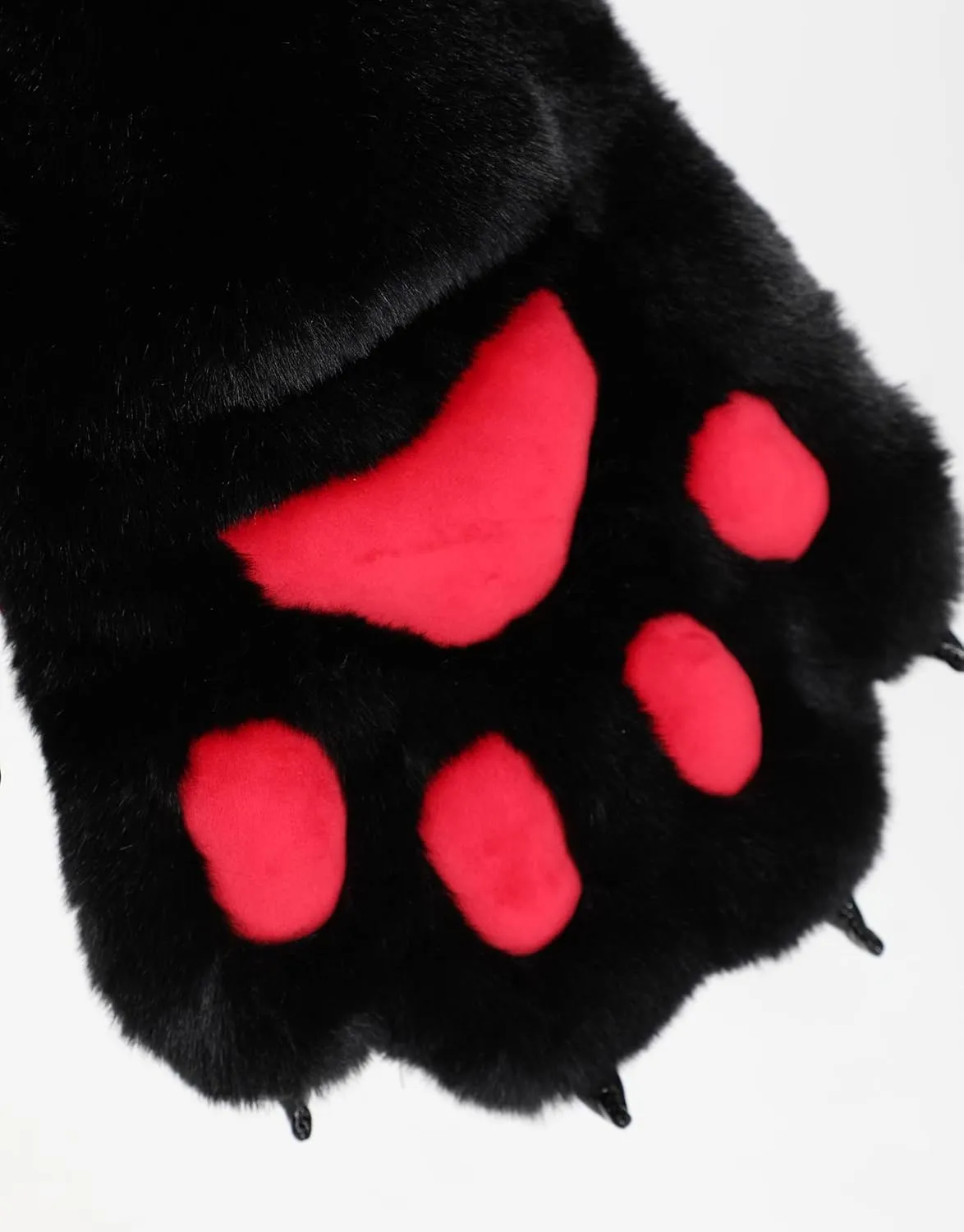 Emily the Strange Officially Licensed Pullover Hoodie Sweatshirt with Cute Detachable Furry Cat Paw Gloves Handbag Sleeve