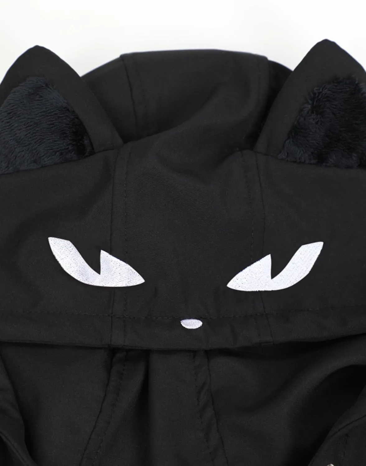 Emily the Strange Officially Licensed Pullover Hoodie Sweatshirt with Cute Detachable Furry Cat Paw Gloves Handbag Sleeve