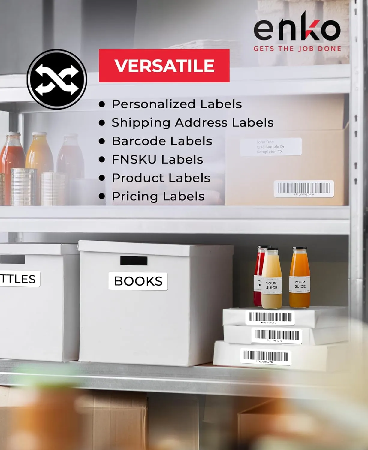 enKo Compatible for Dymo 30252 Labels (1-1/8" x 3-1/2") - Label for Dymo Labelwriter 450 Turbo Printer and 4XL - Direct Thermal Address, Shipping and Barcode Labels (96 Rolls | 33,600 Labels)
