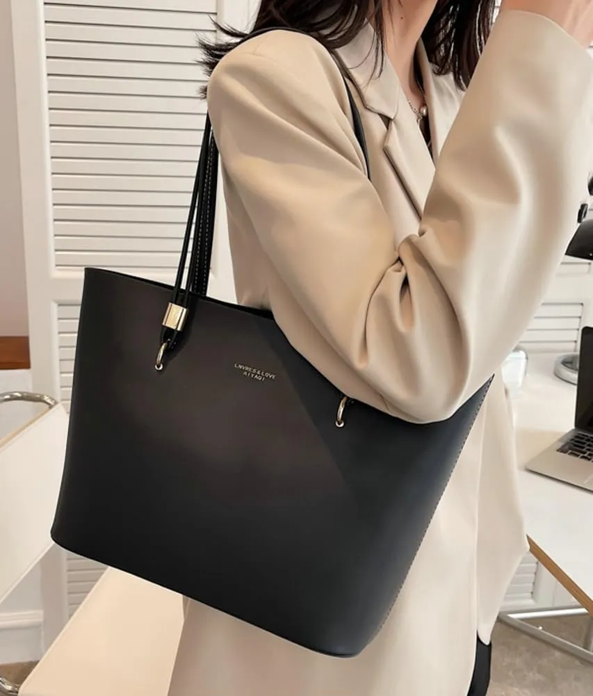 Epsion Tote Bags for Women Vegan Leather Shoulder Bag Underarm Purse Soft Casual Handbag Ladies Travel 2025