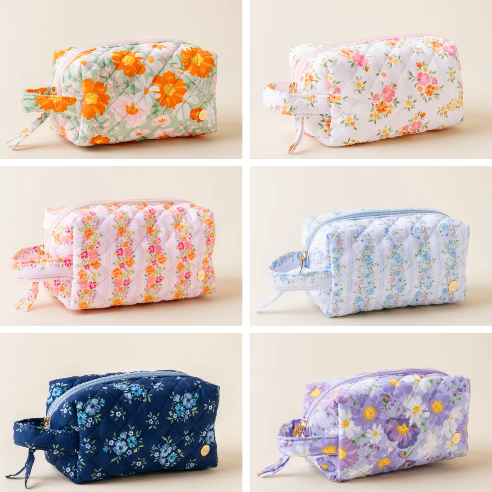 Essentials Quilted Cosmetic Bags