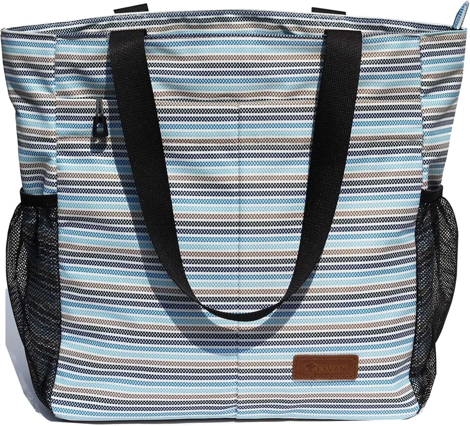 ESVAN Original Floral Tote Bag Large Shoulder Bag with Multi Pockets for Gym Travel Beach Daily Bags