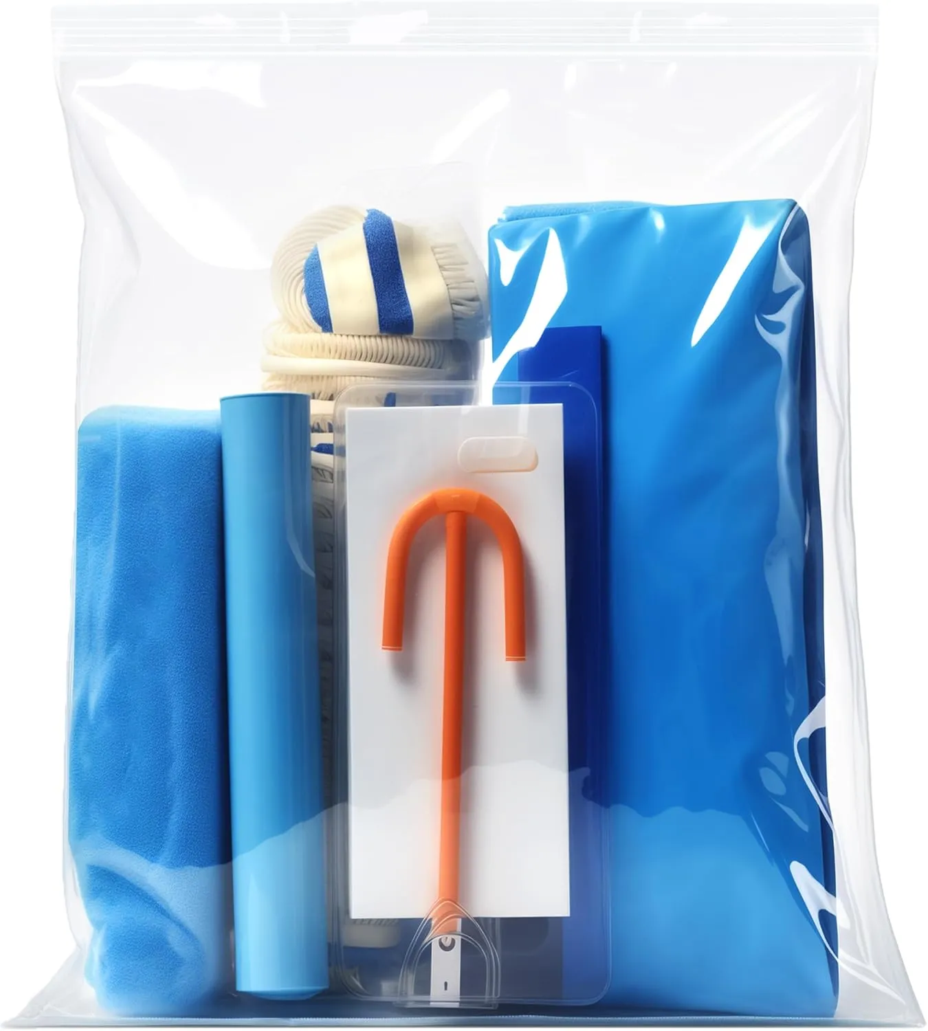 Extra Large 5 Gallon Storage Bags, Clear Freezer Bags 18" x 24", Heavy-Duty Reusable Plastic Bag for Clothes, Traveling, Moving, BPA-Free, 3-mil Thick (Pack of 25)