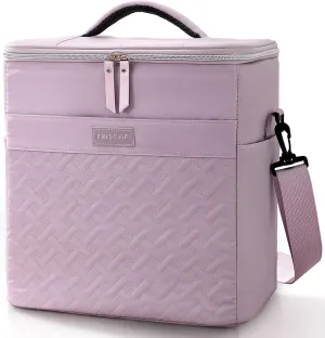 Extra Large Lunch Bag Reusable, 21L Insulated Lunch Box with Adjustable Shoulder Strap, Soft Cooler Bag Leak-proof Insulation, Women's Lunch Cooler for Office, Work, Picnic, Travel (Purple)