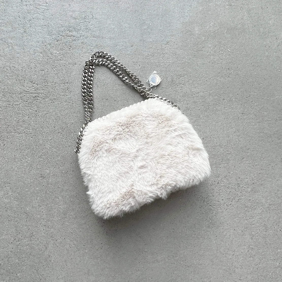 Falabella Evening Bag Fluffy, Ivory