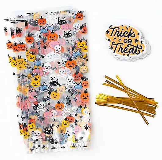Fall Leaves Cellophane Bags