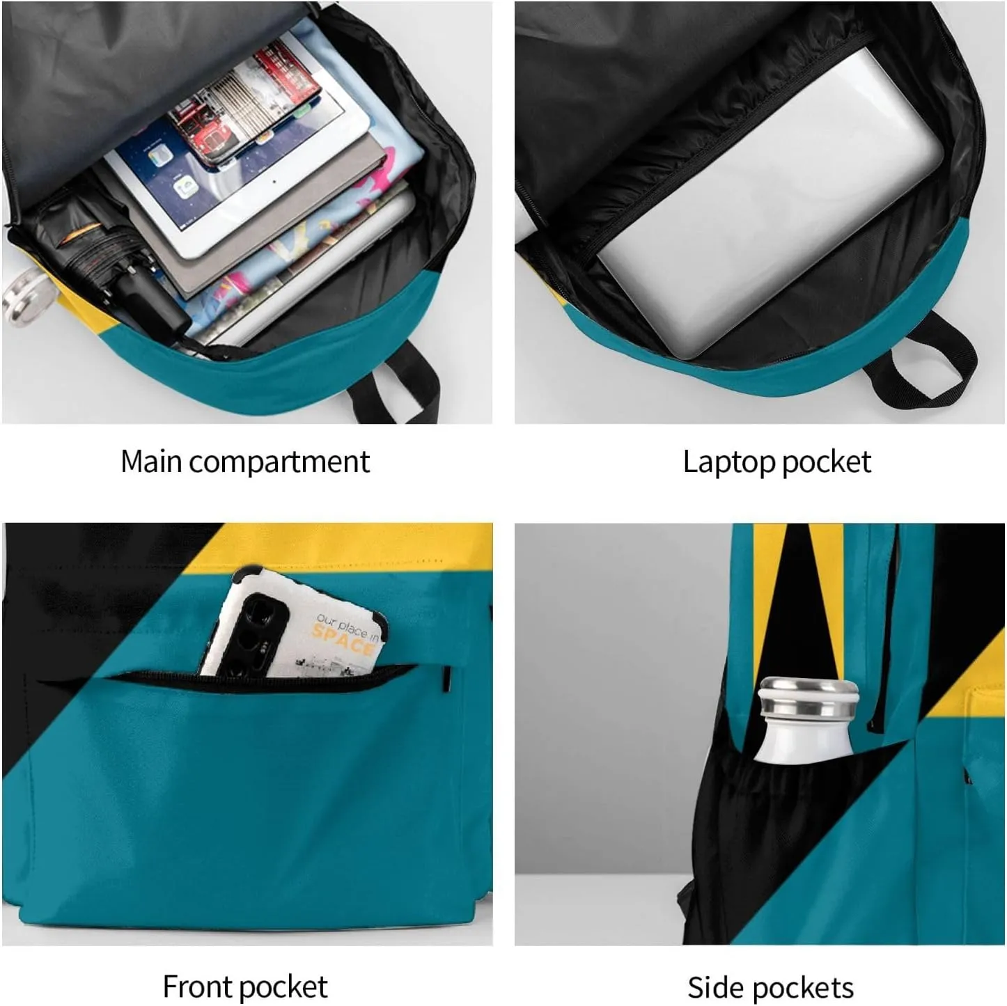 Flag of Bahamas Backpack Large Capacity Backpack Lightweight Double Shoulder Bag For Women Men Travel