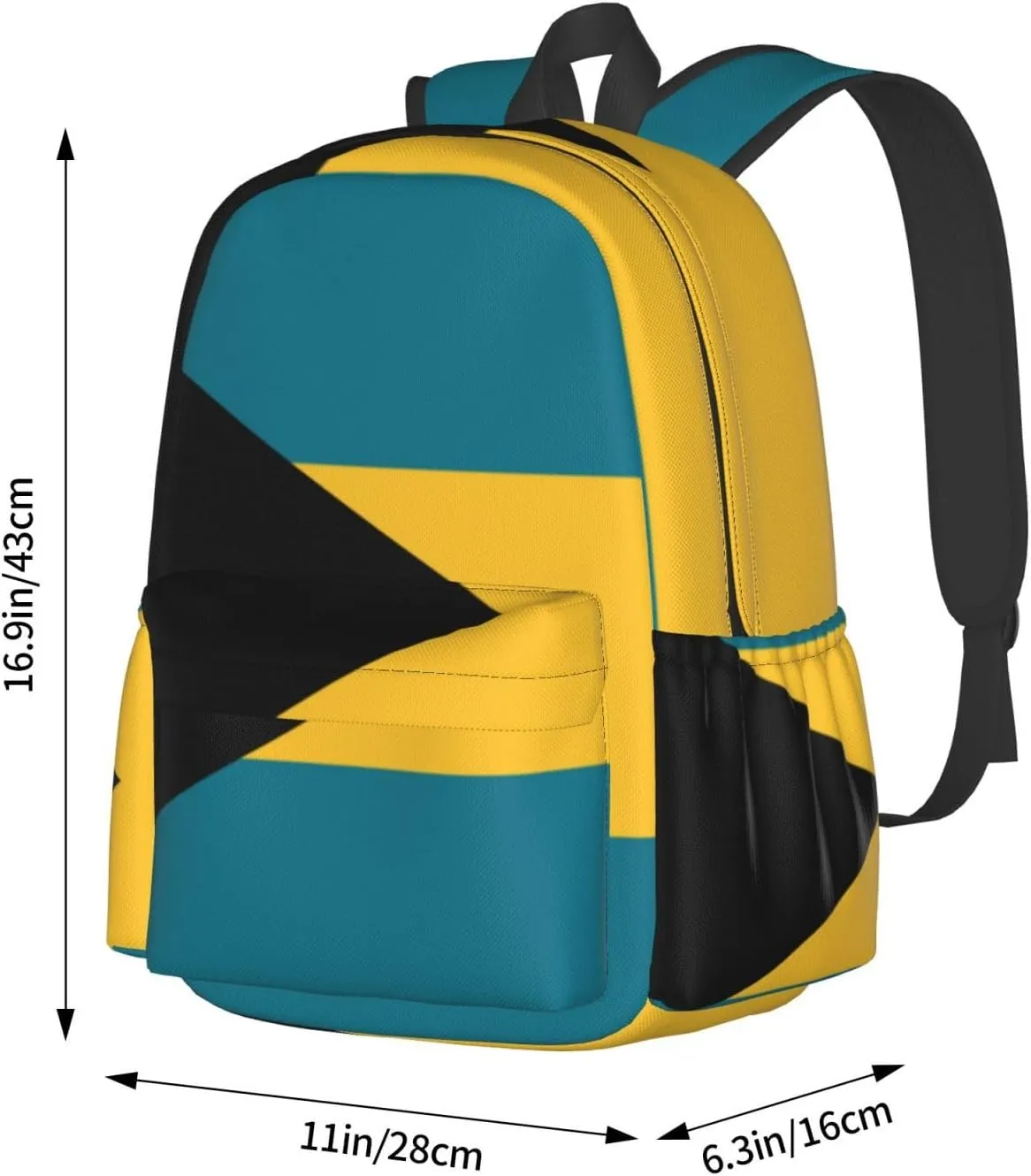 Flag of Bahamas Backpack Large Capacity Backpack Lightweight Double Shoulder Bag For Women Men Travel