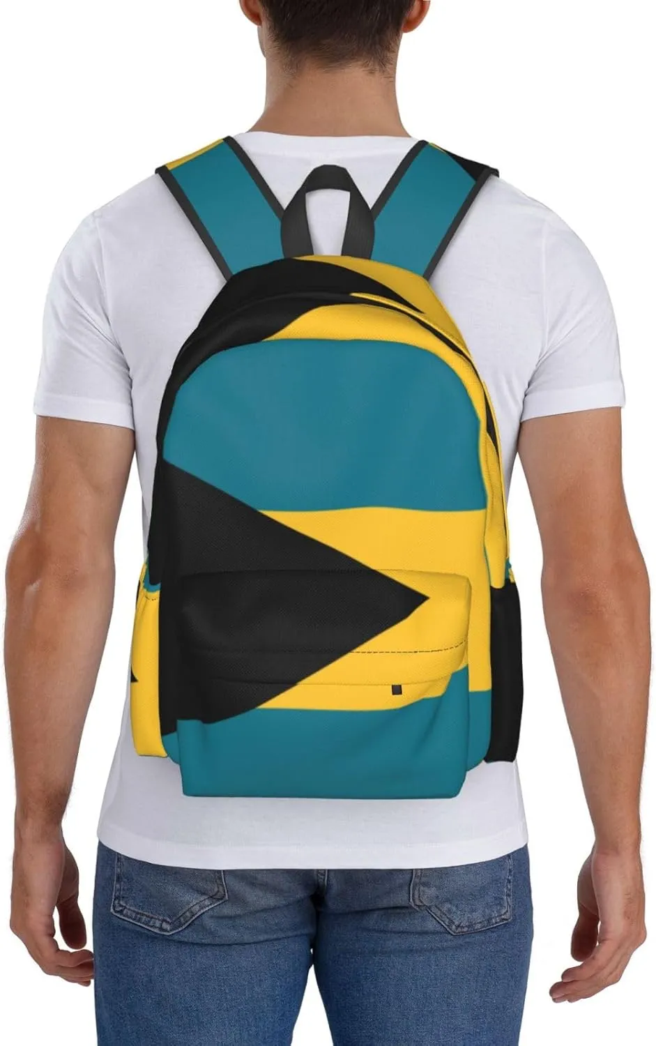 Flag of Bahamas Backpack Large Capacity Backpack Lightweight Double Shoulder Bag For Women Men Travel