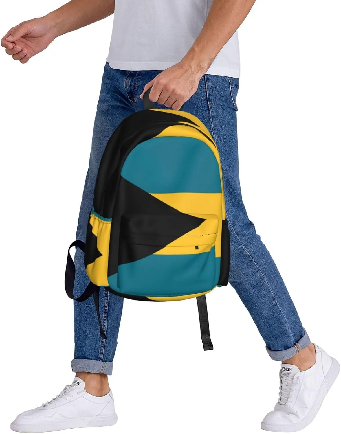 Flag of Bahamas Backpack Large Capacity Backpack Lightweight Double Shoulder Bag For Women Men Travel