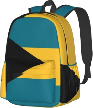 Flag of Bahamas Backpack Large Capacity Backpack Lightweight Double Shoulder Bag For Women Men Travel