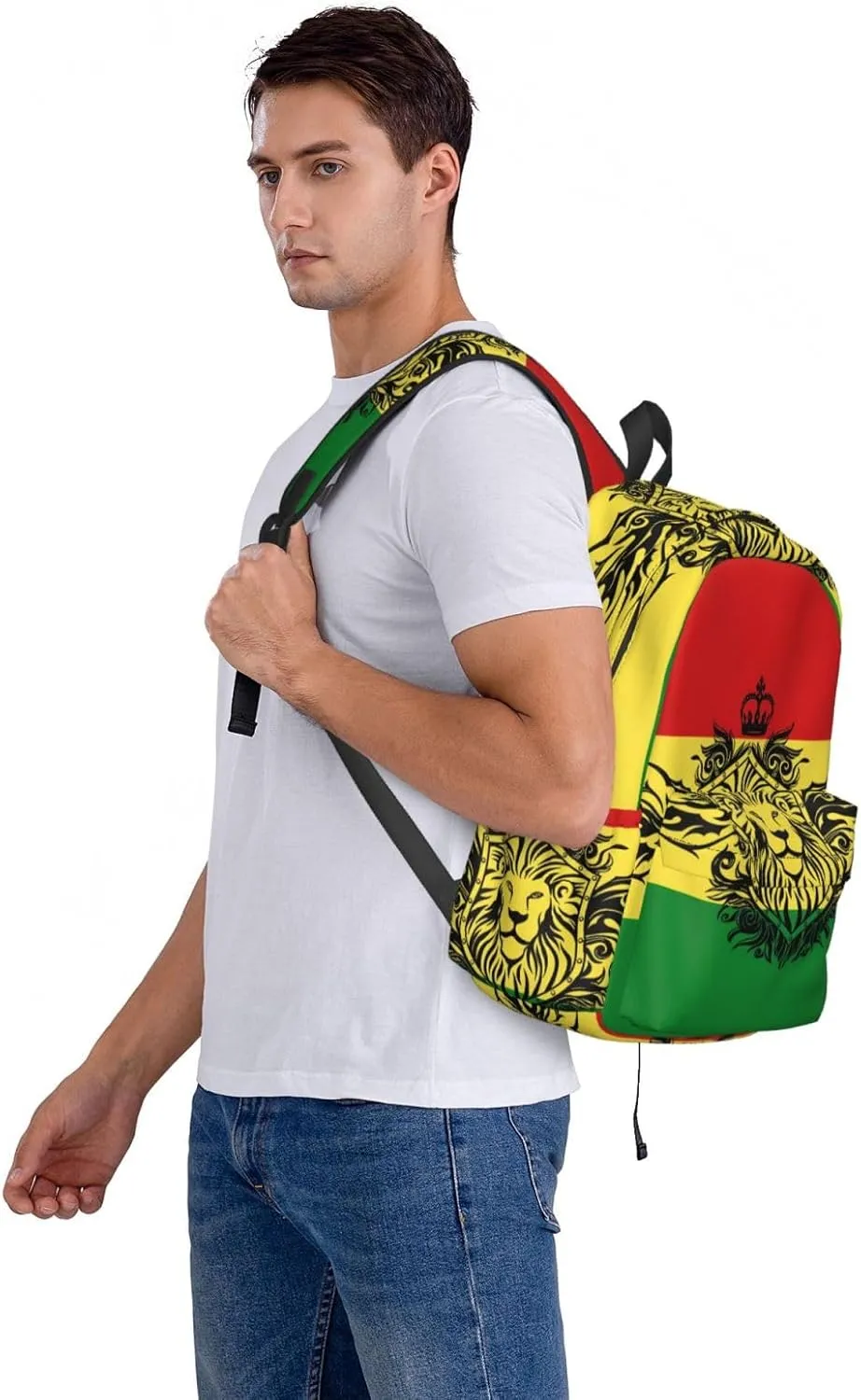 Flag of Ethiopia Backpack Large Capacity Backpack Lightweight Double Shoulder Bag For Women Men Travel