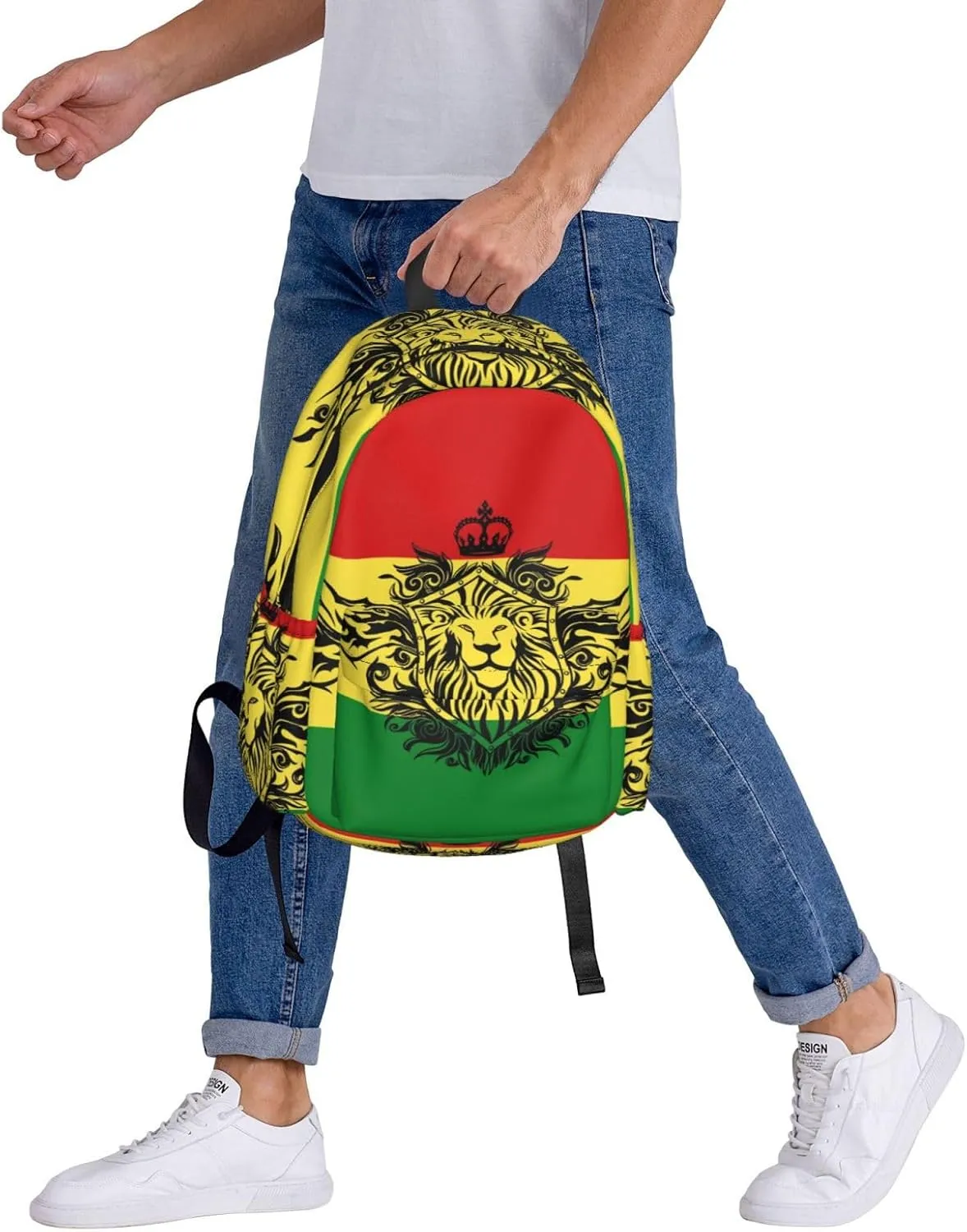Flag of Ethiopia Backpack Large Capacity Backpack Lightweight Double Shoulder Bag For Women Men Travel