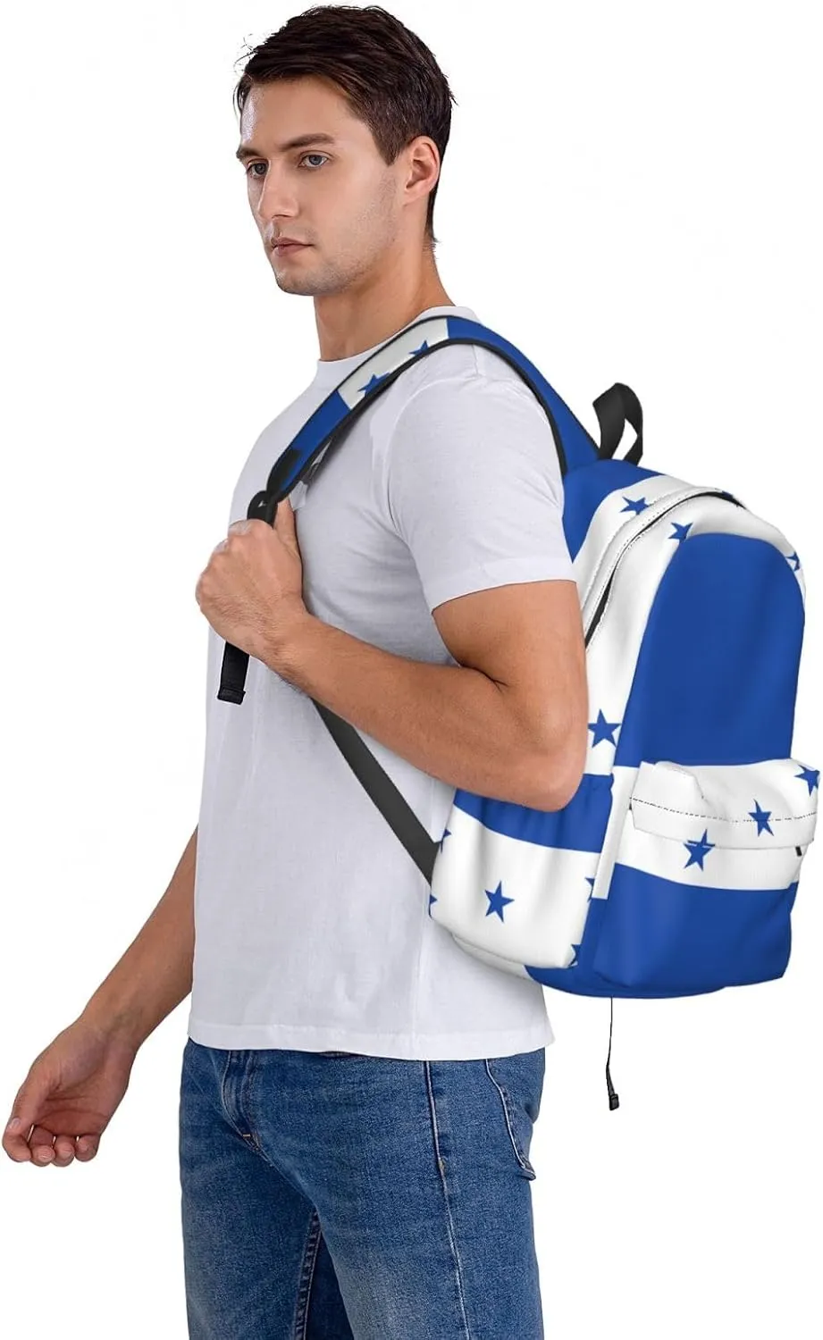 Flag Of Honduras Backpack Large Capacity Backpack Lightweight Double Shoulder Bag For Women Men Travel