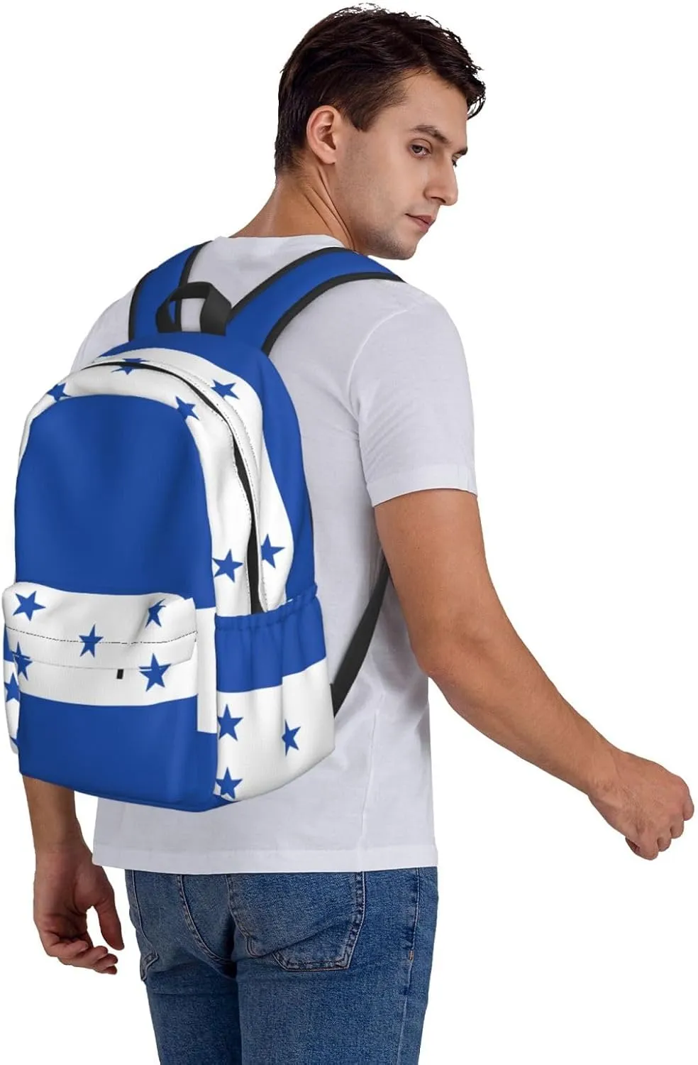 Flag Of Honduras Backpack Large Capacity Backpack Lightweight Double Shoulder Bag For Women Men Travel