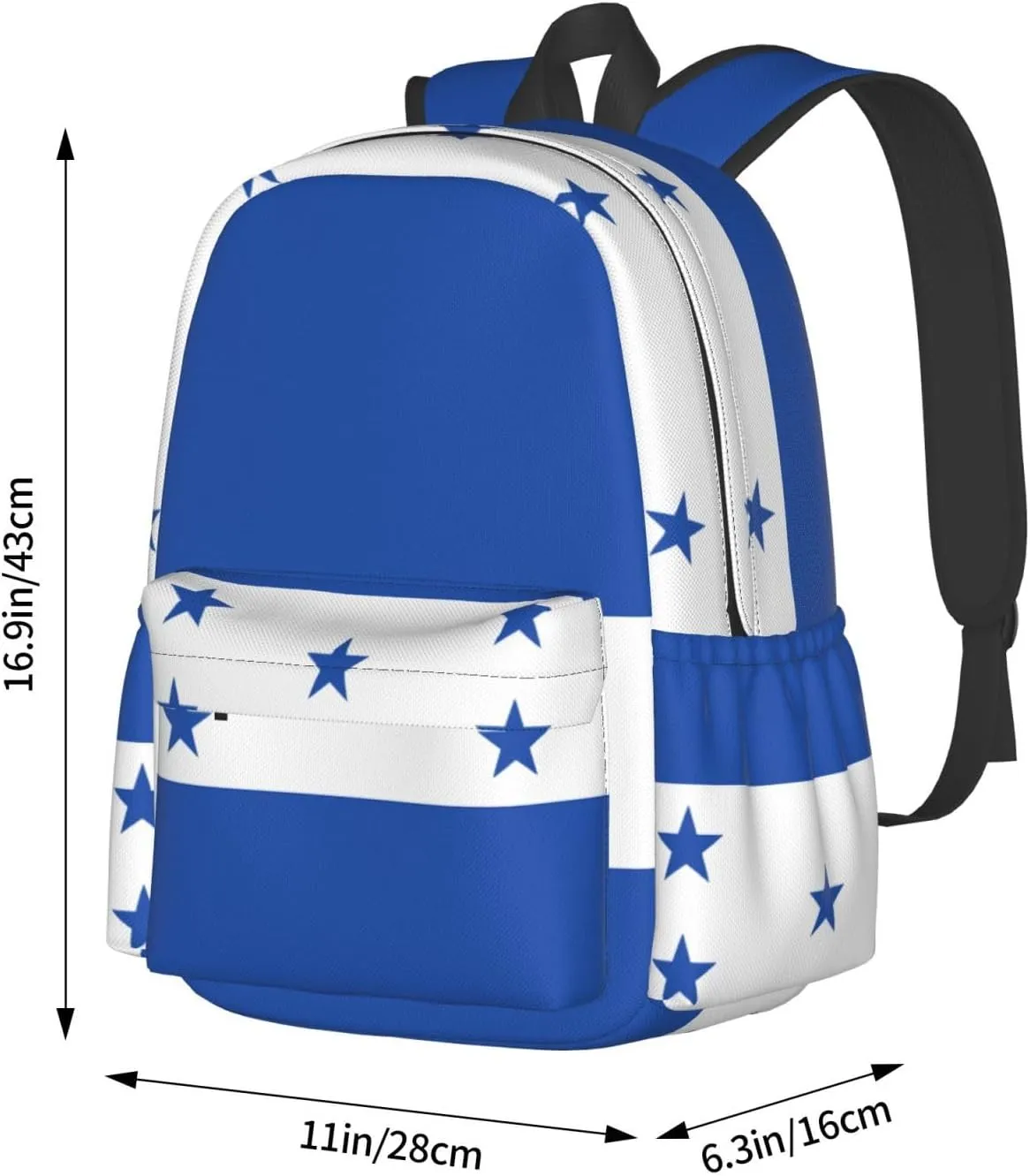 Flag Of Honduras Backpack Large Capacity Backpack Lightweight Double Shoulder Bag For Women Men Travel
