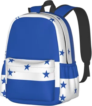 Flag Of Honduras Backpack Large Capacity Backpack Lightweight Double Shoulder Bag For Women Men Travel