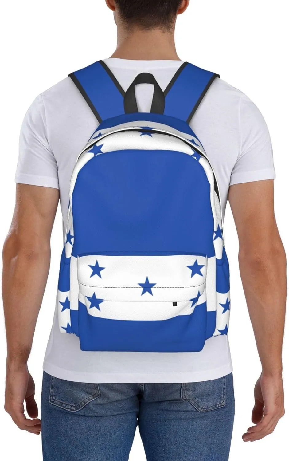 Flag Of Honduras Backpack Large Capacity Backpack Lightweight Double Shoulder Bag For Women Men Travel