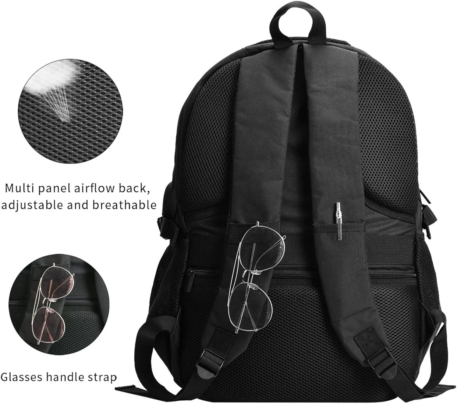 Floral Bernese Mountain Dog Gray Travel Laptop Backpack,18 Inch Carry on Backpack for Men Women with USB Port, Work Computer Backpack