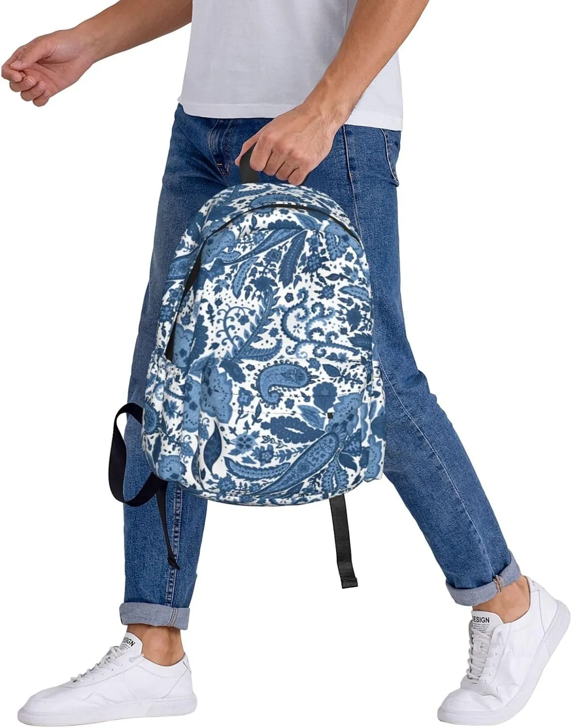 flowers Backpack Casual Laptop Backpack Large Capacity Double Shoulder Bag Travel Daypack For Women Men