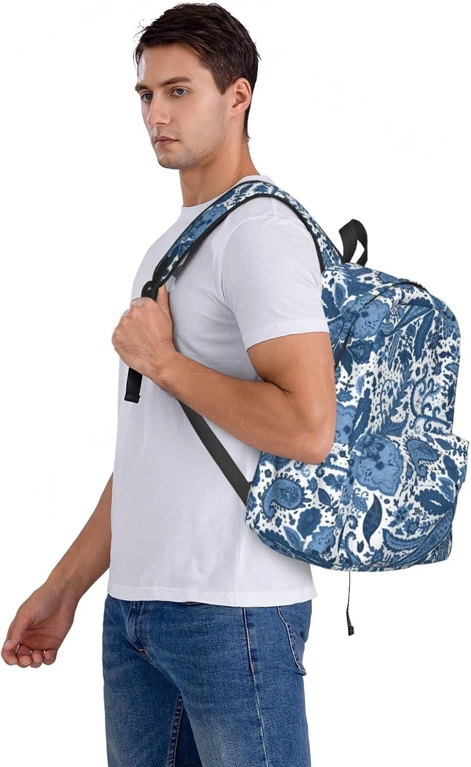 flowers Backpack Casual Laptop Backpack Large Capacity Double Shoulder Bag Travel Daypack For Women Men
