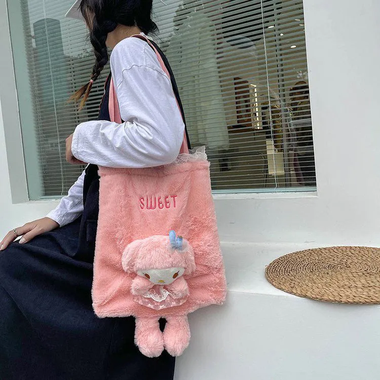 Fluffy Bear Shoulder Bag