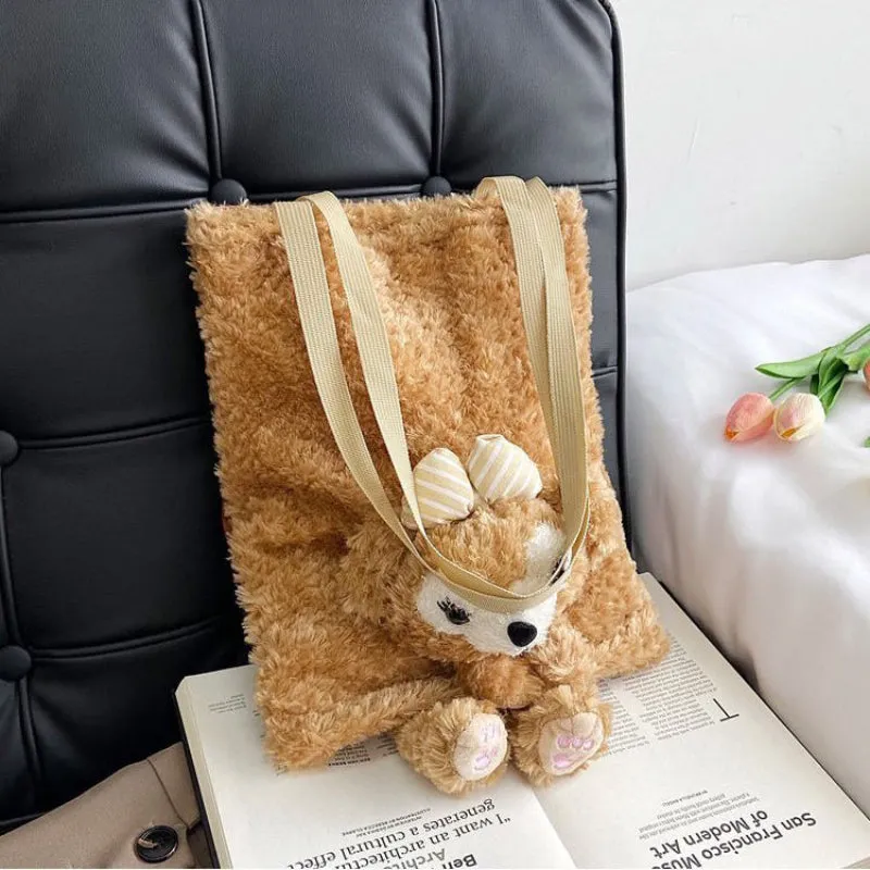 Fluffy Bear Shoulder Bag