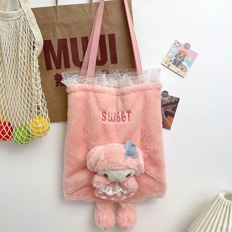 Fluffy Bear Shoulder Bag