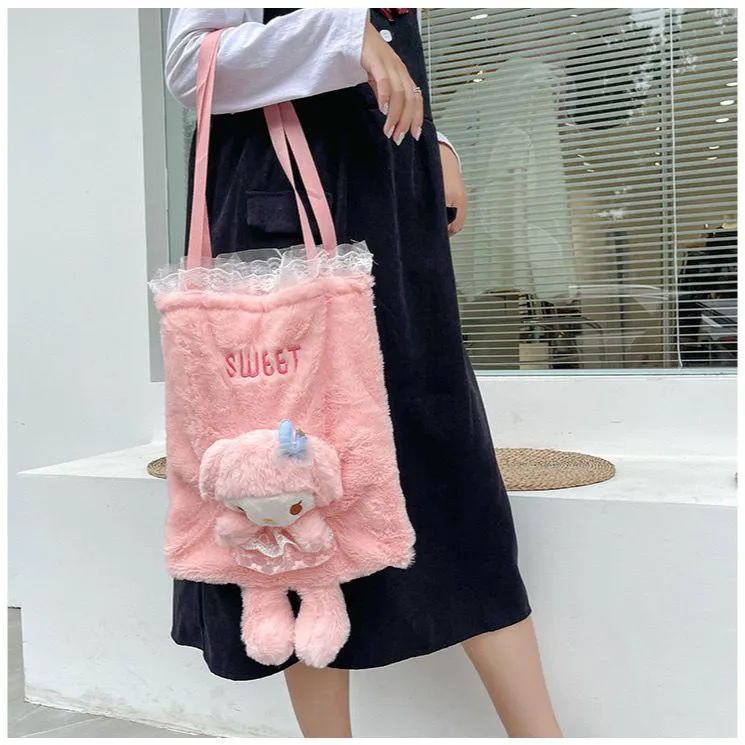 Fluffy Bear Shoulder Bag