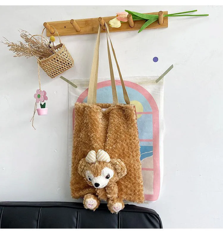 Fluffy Bear Shoulder Bag