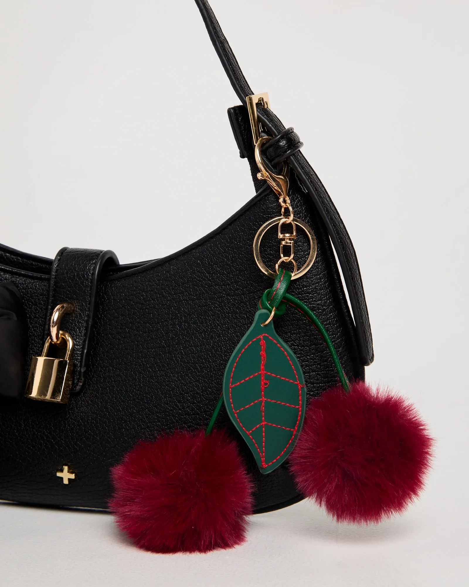 Fluffy Cherry Keyring